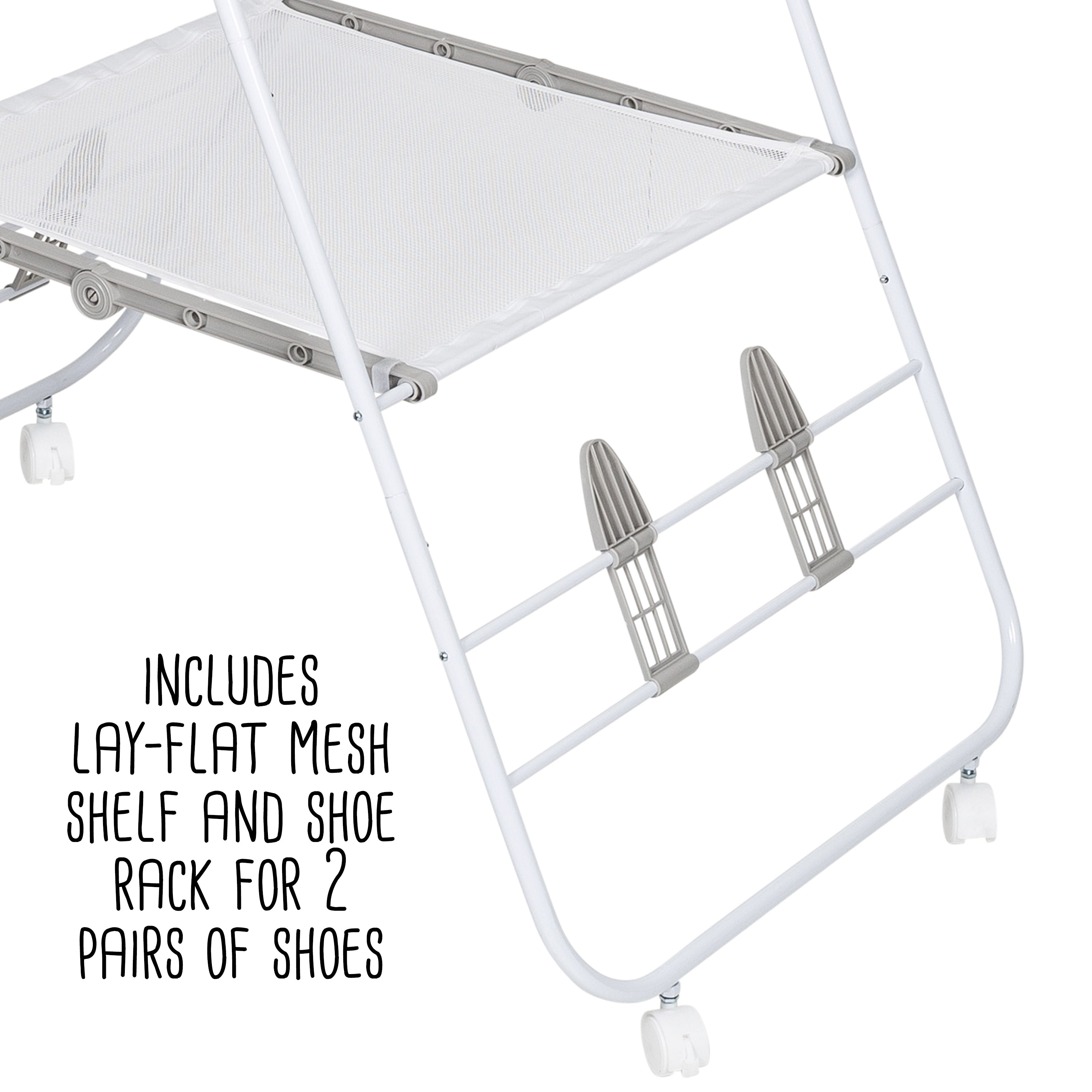 Cheflaud Clothes Drying Rack Stainless Steel Gullwing Space-Saving Foldable