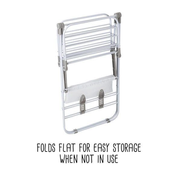 Folds 3” flat for easy storage when not in use
