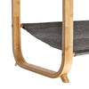 Bamboo and Gray Canvas Garment Rack