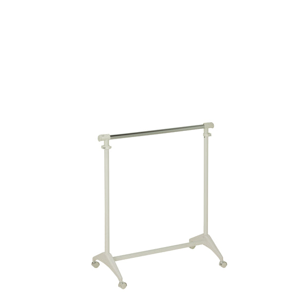 White Expandable Rolling Clothes Rack