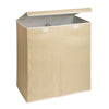 Natural Resin Large Dual Laundry Hamper with Lid