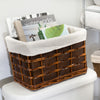 Brown Wicker 7-Piece Woven Storage Basket Set