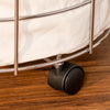 Smooth-rolling wheels to take hamper from room to room