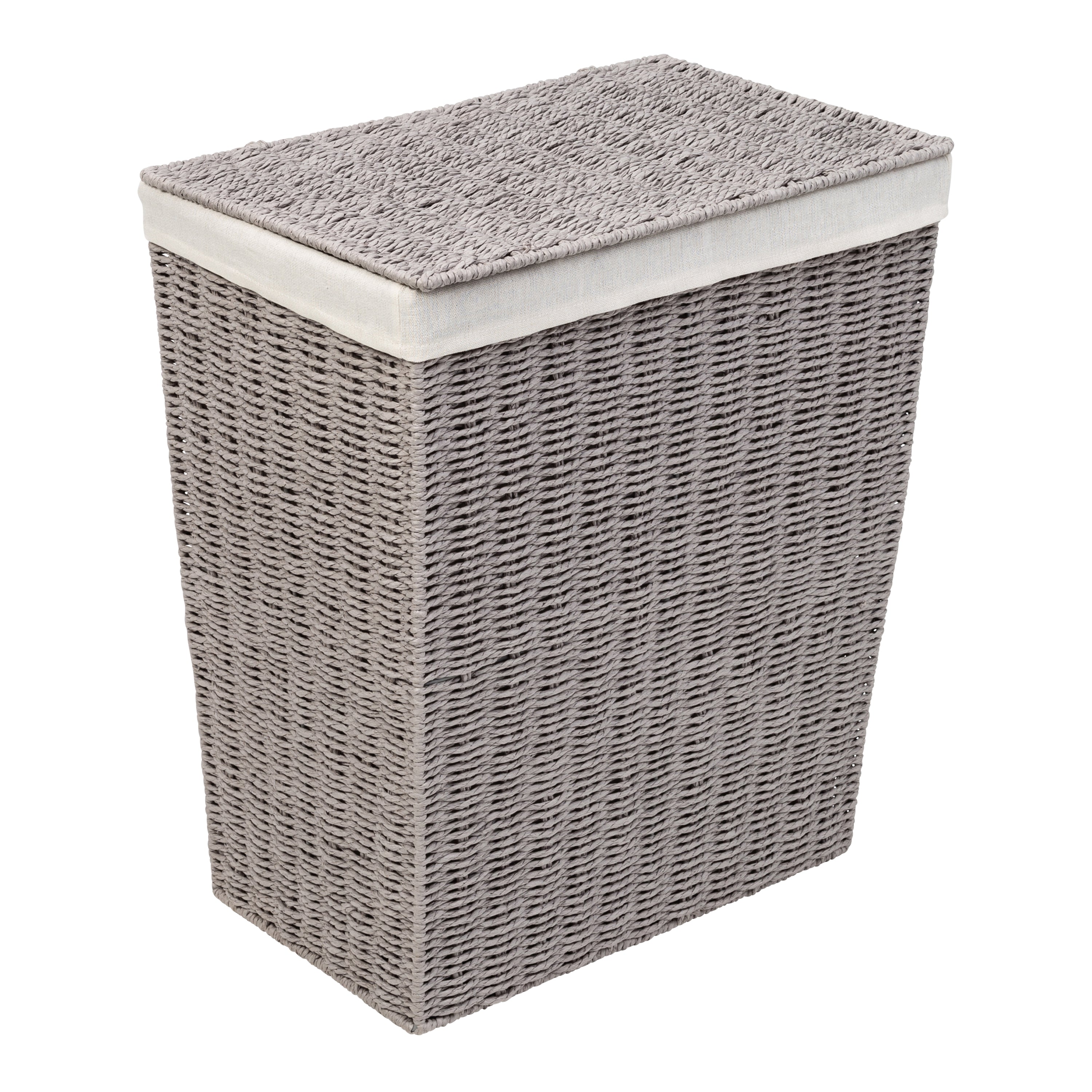 10.25 x 6 x 6 Small Woven Twisted Paper Rope Tapered Basket Gray -  Brightroom™