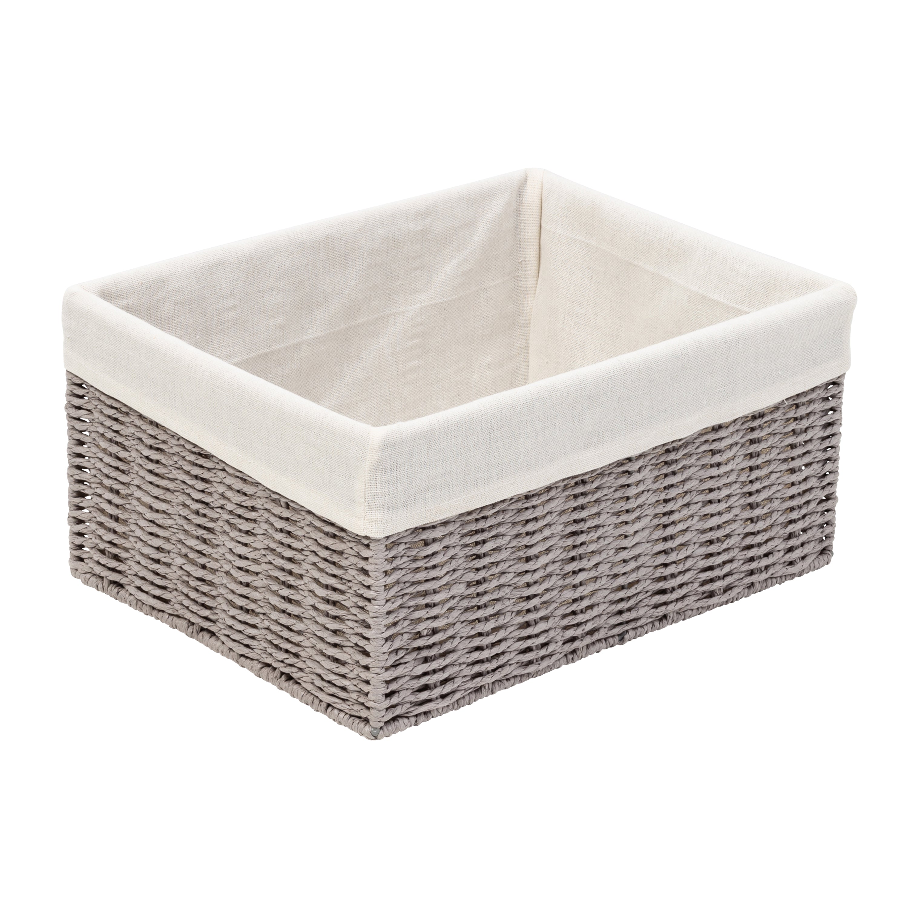 Best Buy: Honey-Can-Do 7-Piece Split Willow Woven Bathroom Storage Basket  Set Grey HMP-09358