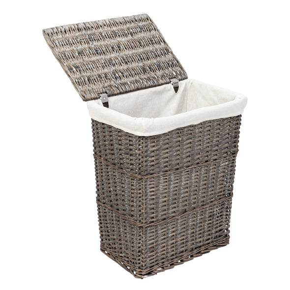 Gray Split Willow 7-Piece Woven Storage Basket Set