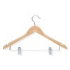 Solid wooden construction handily holds jackets, topcoats, and more