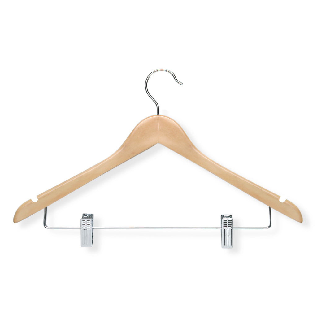 Clear Heavyweight Suit Hanger - Suit Hanger With Clips - Clear Suit Hanger