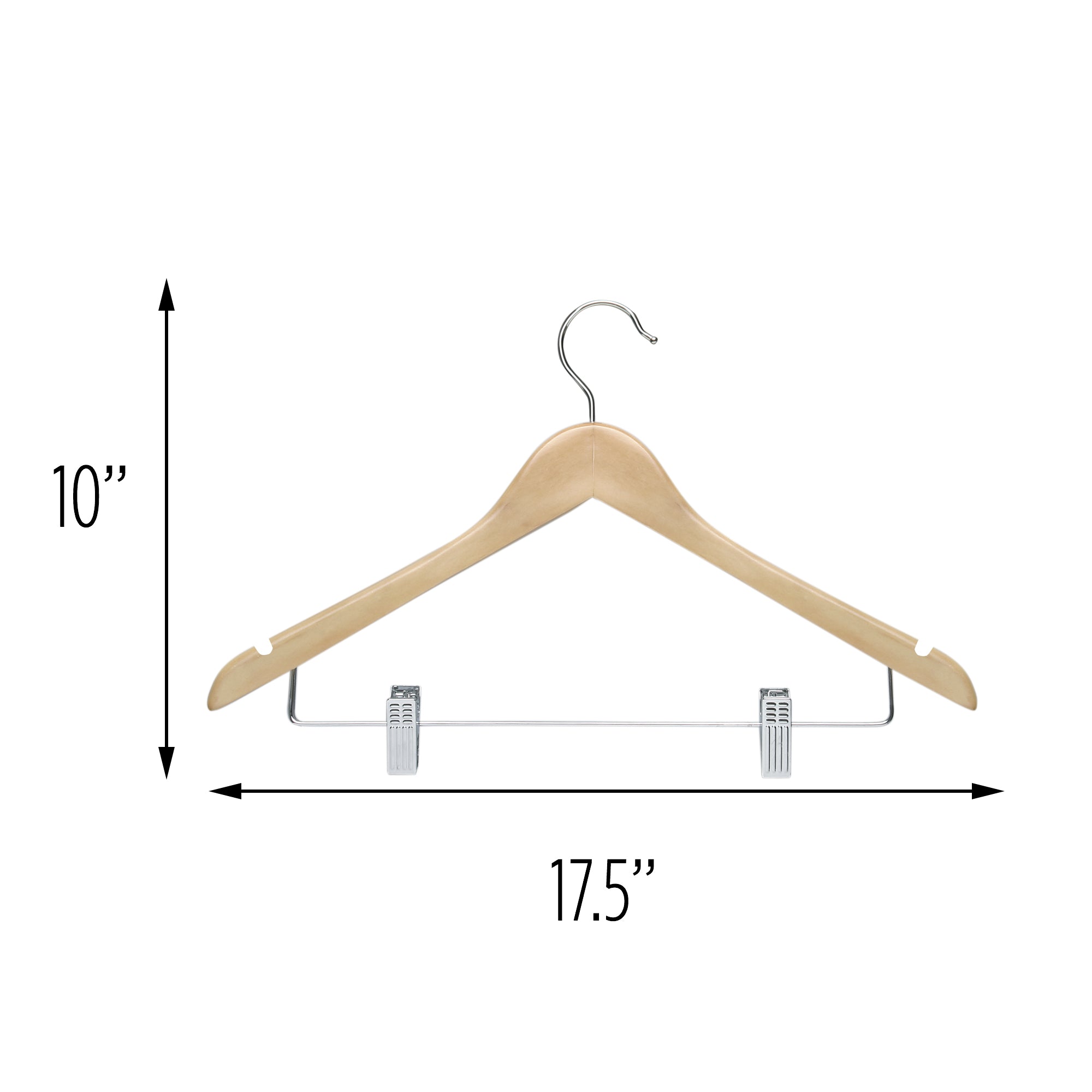Wooden Hangers 20 Pack - Natural Wood Durable Heavy Duty Coat