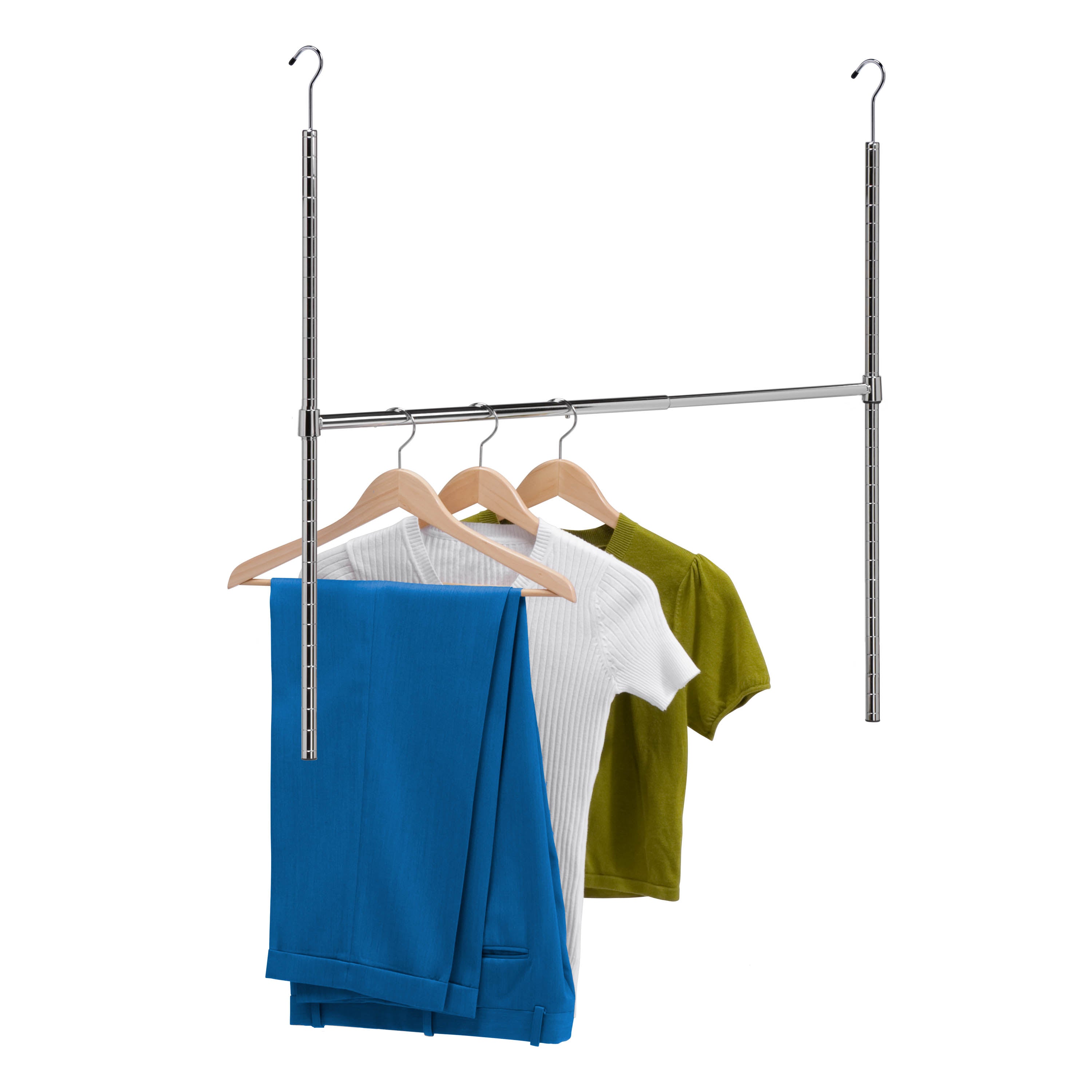 Hanging Rode Chrome Adjustable Hanging Closet Rod