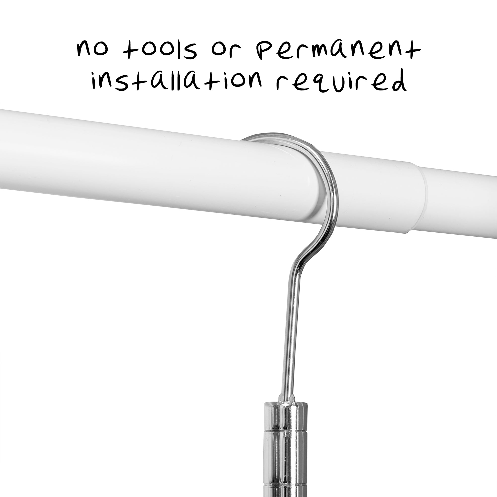 Hanging Rode Chrome Adjustable Hanging Closet Rod