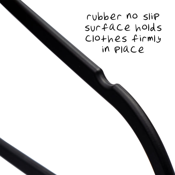 Black Rubber Space-Saving Hangers