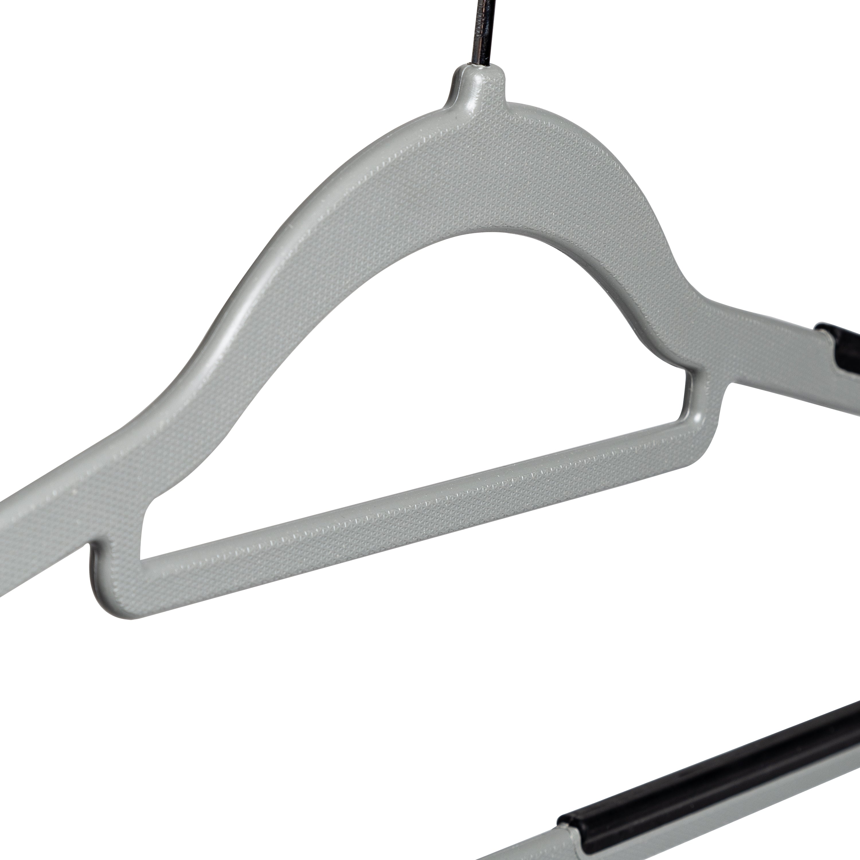 Brookstone Slate Gray Rubberized Slim Hangers, 10-Pack