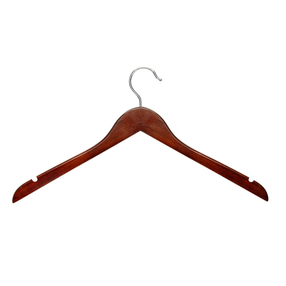Cherry Finish Wood Shirt Hangers (20-Pack)
