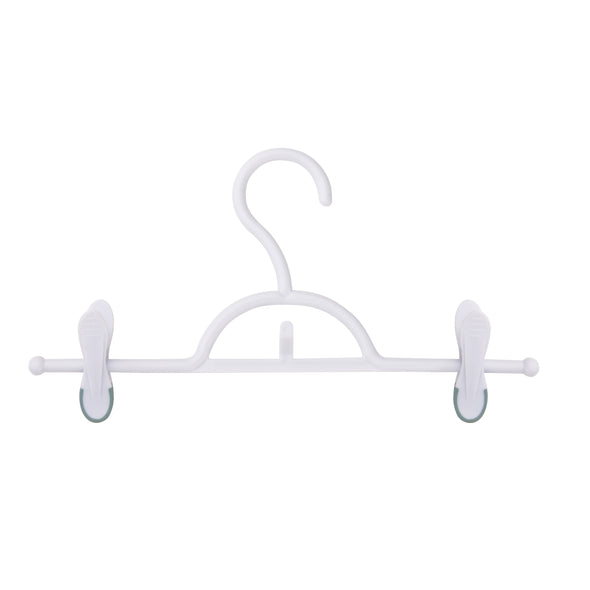 White Soft Touch Pant Skirt Hangers (12-Pack)