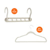 White 5 Collapsible Hangers and 50 Velvet Hangers (55-Piece Set)
