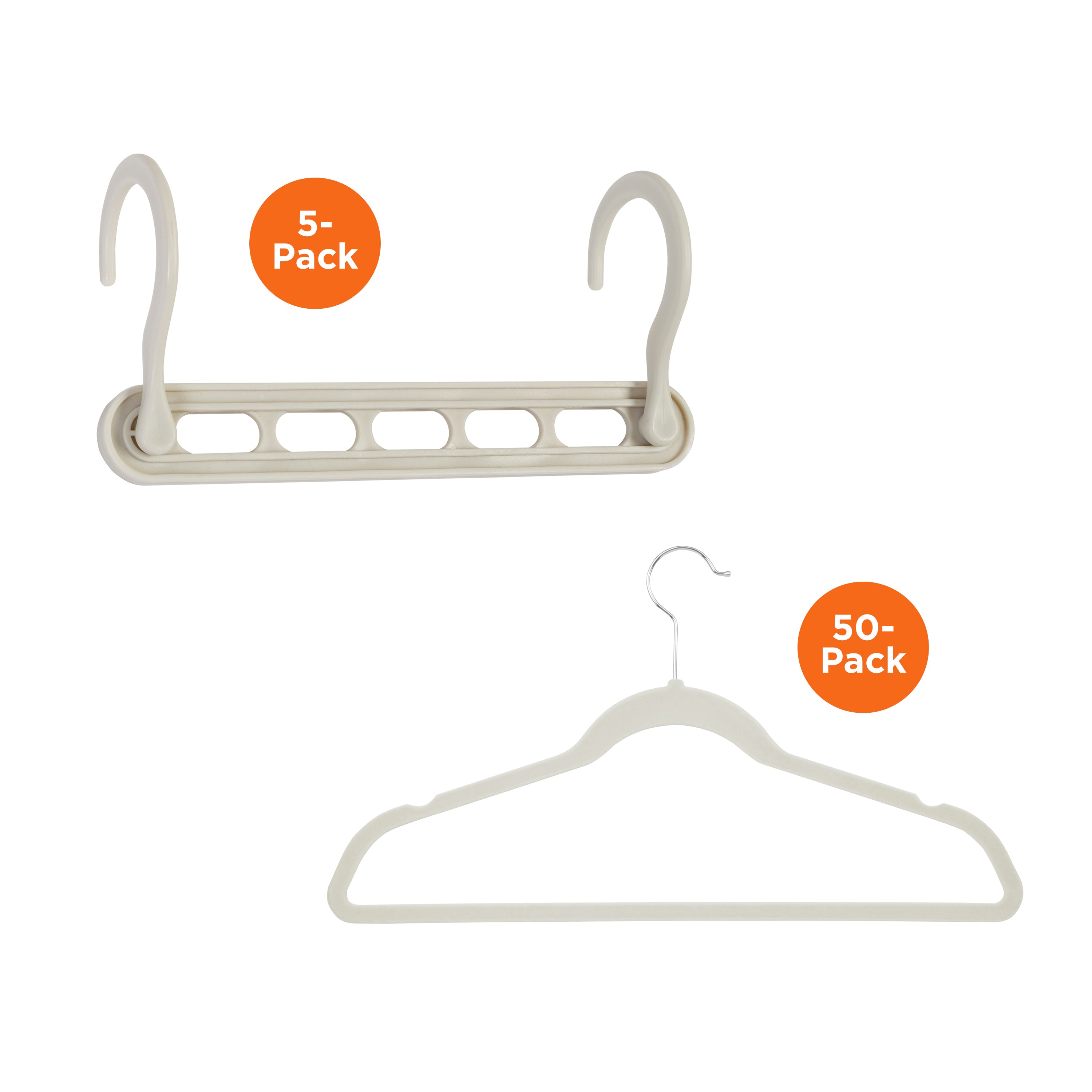 Clothes Hangers Space Saving Cascading Plastic Hanger Organizer Magic  Hangers Closet Space Saver, 8 Pack 