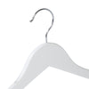 White Non-Slip Swivel Hook Wood Hangers (24-Pack)