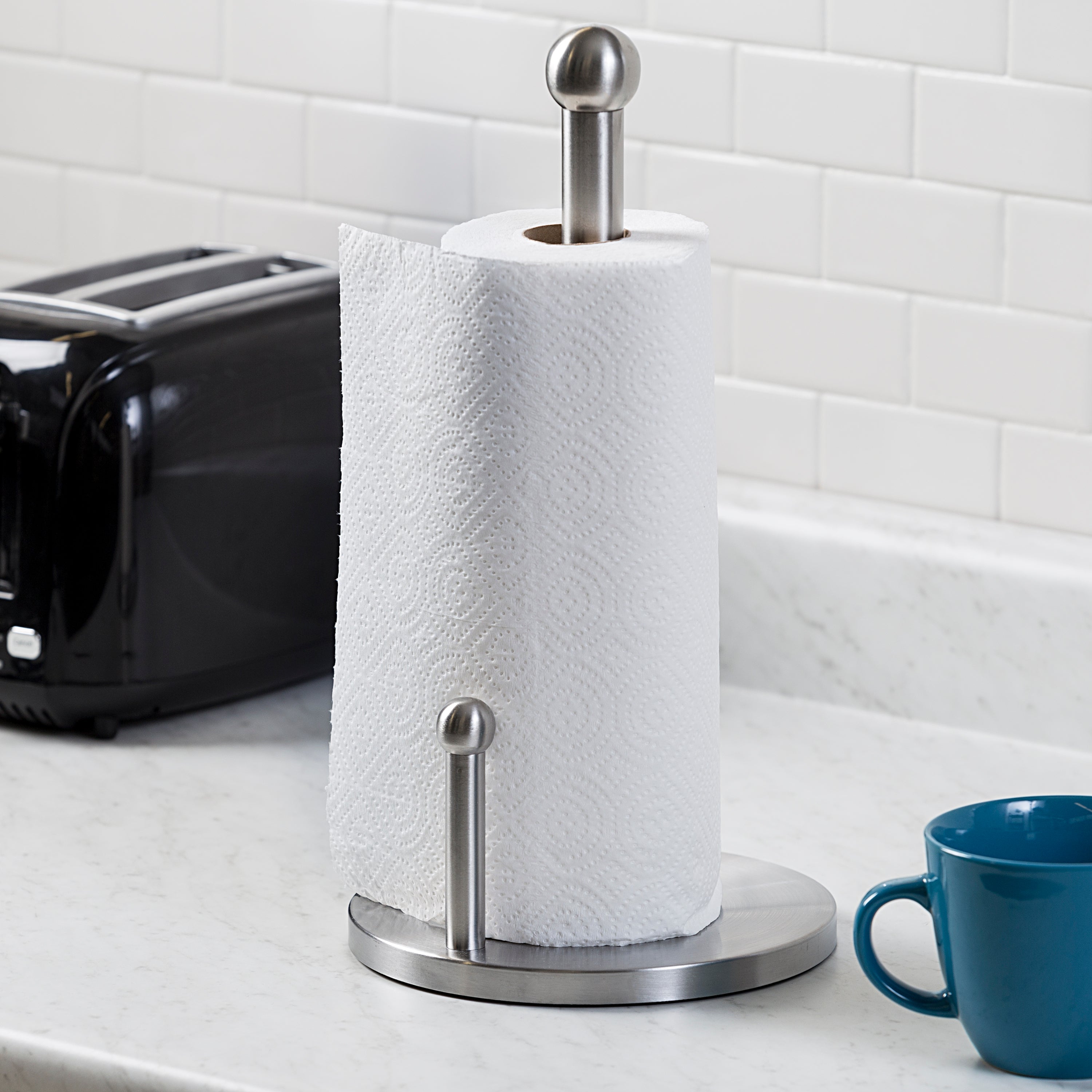 Quick Clean Station | Paper Towel Holder | Wall Mount Shelf