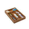 Natural Bamboo 4-Compartment Drawer Organizer