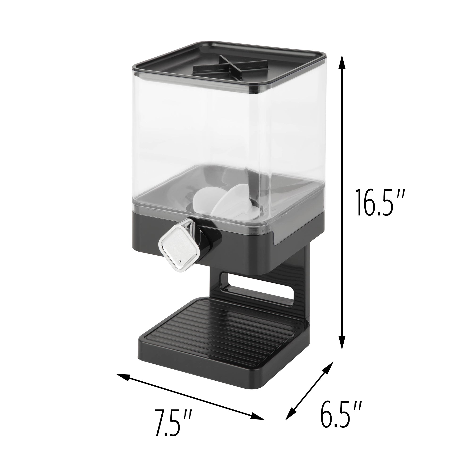 Honey-Can-Do Double Black Cereal Dispenser with Portion Control KCH-06121 -  The Home Depot