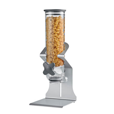 Honey-Can-Do Black Triple Canister Commercial Cereal Dispenser