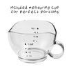 Included measuring cup for perfect portions
