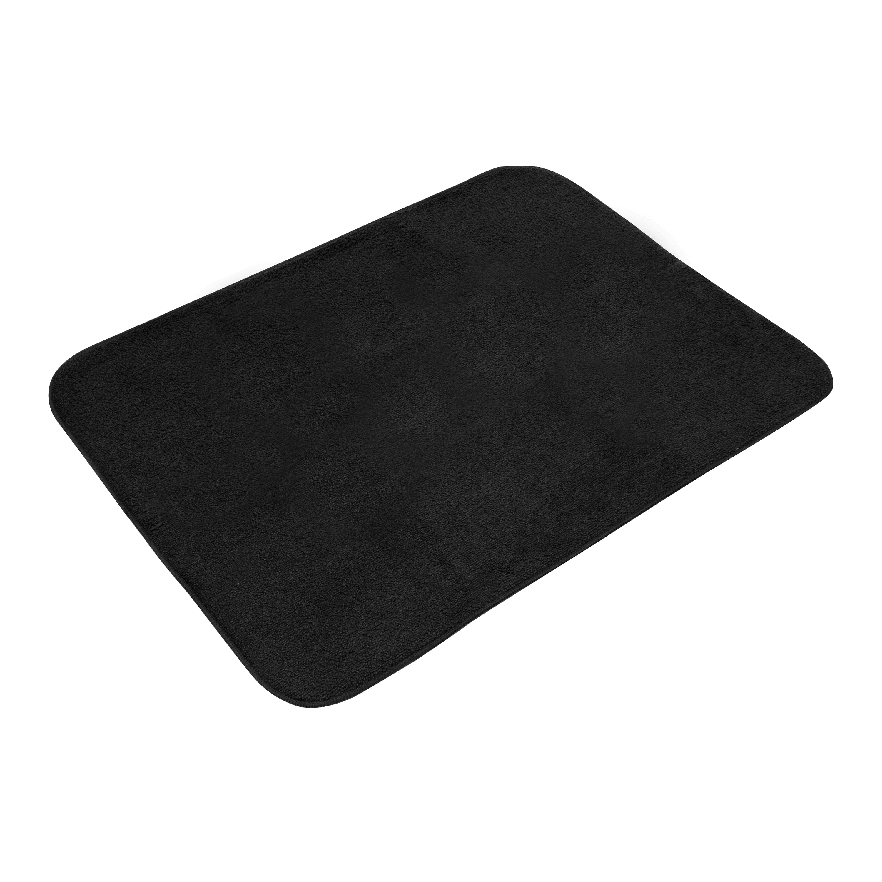Rubber Dish Drying Mat for Kitchen Counter Large Grey Washable