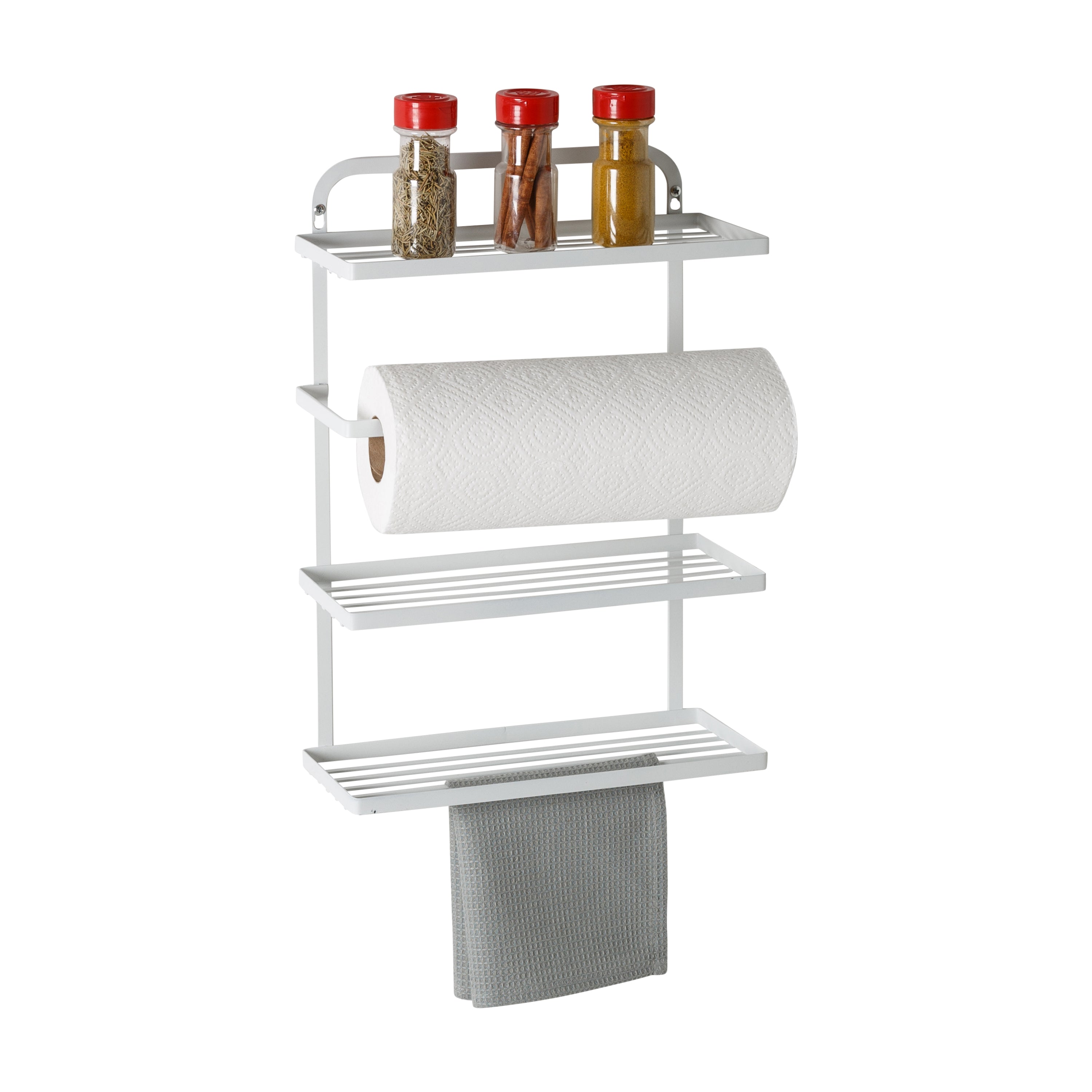 Stainless Steel Bathroom Wall Mounted Toiletry Organizer Rack With