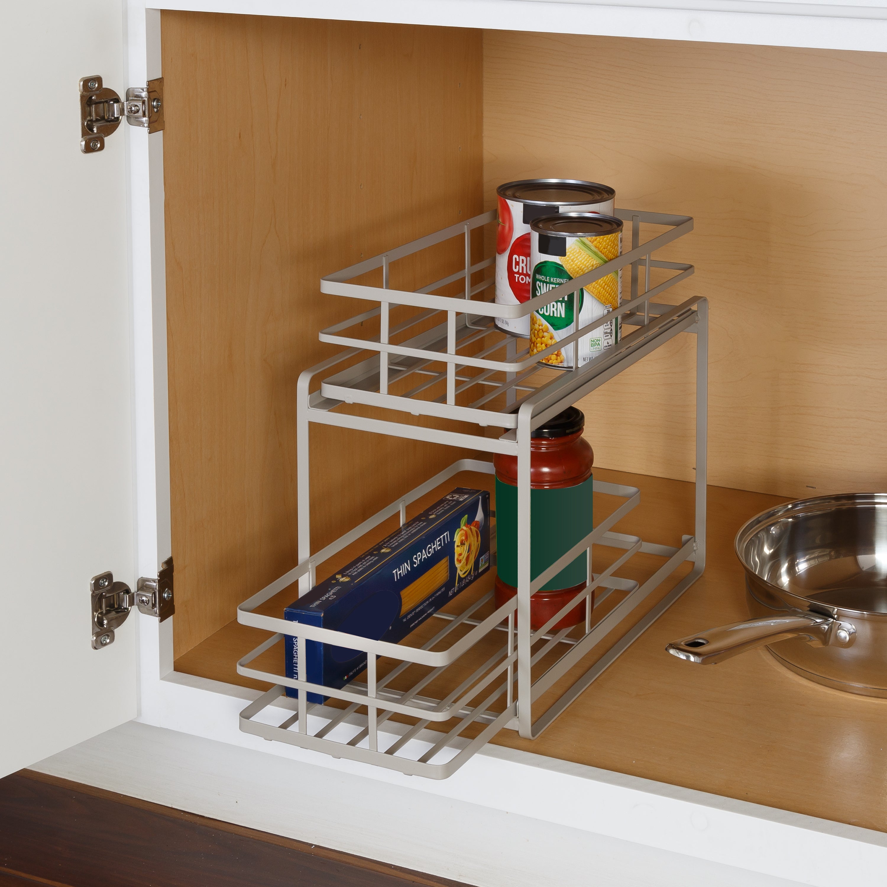 1/2 Pcs Under Sink Storage Organizer 2 Tier Drawer Multipurpose Rack Cabinet