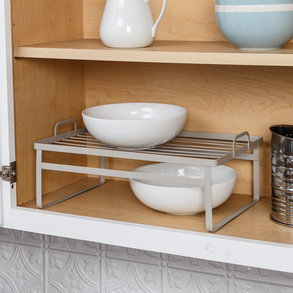 Gray Stackable Cabinet Shelves (2-Pack)