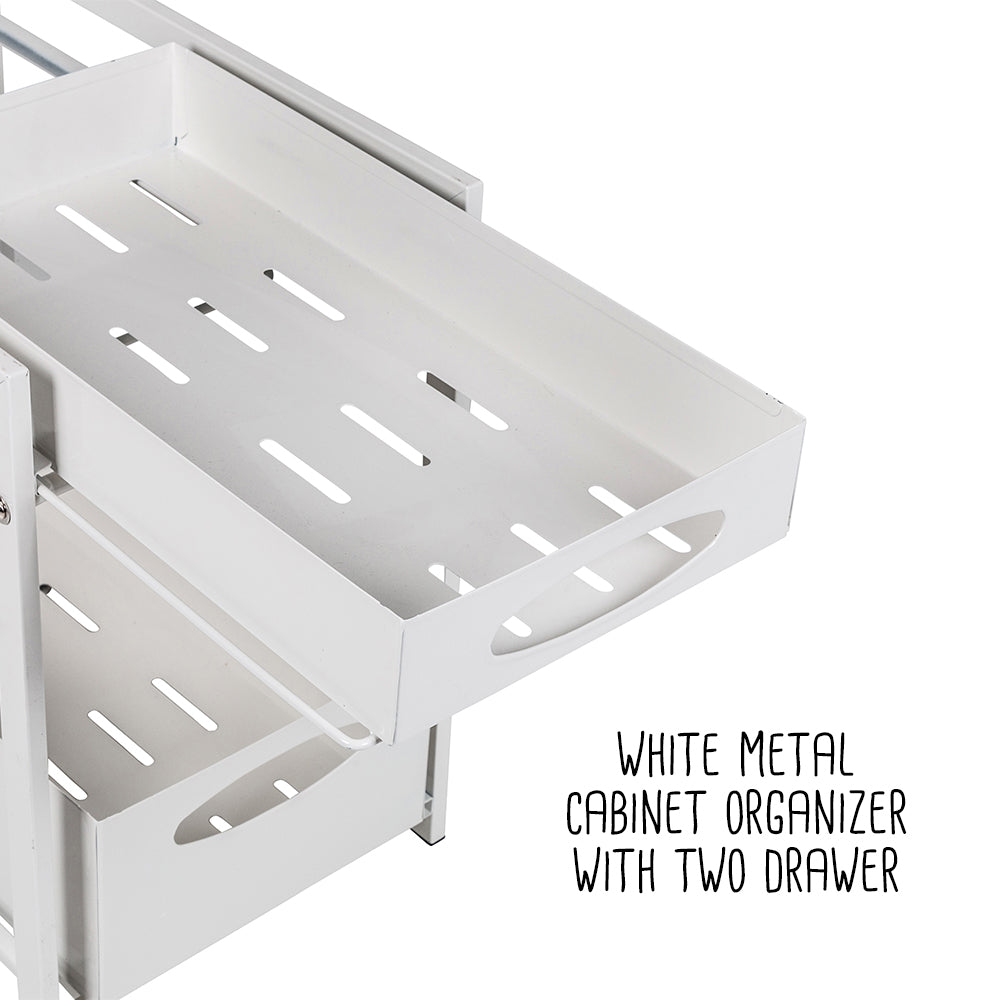 Honey Can Do Kitchen Countertop Organizer with Drawers, White