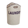 Gray/Navy Laundry Basket with Handles