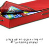 Red Gift Wrap Organizer with Compartments and Pockets