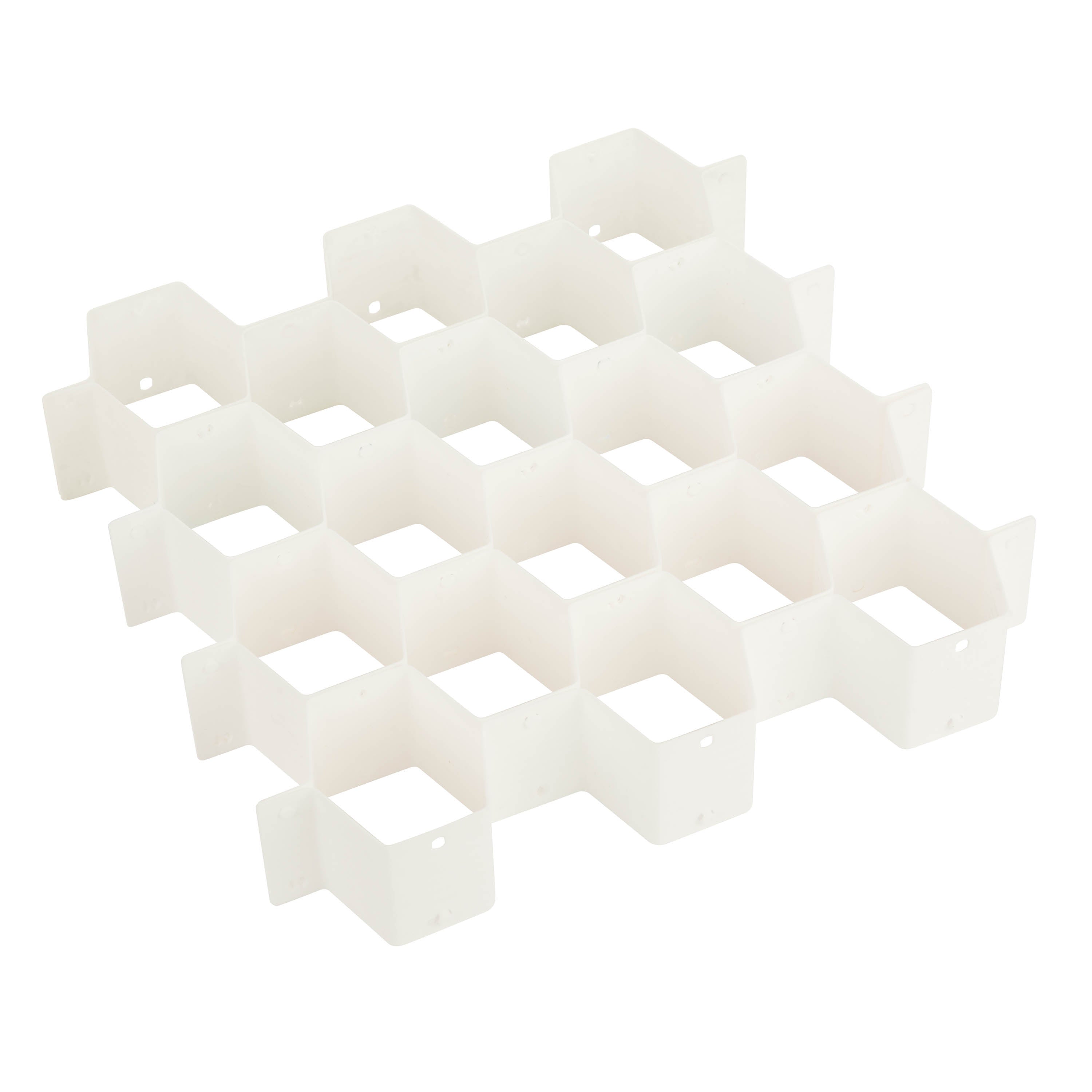 Whitmor 6025-3928 Honeycomb Drawer Organizer, 1 Count (Pack of 1), White