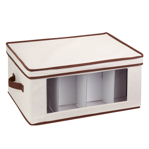 Natural/Brown Stemware or Closet Storage Box (17.75" x 13.5")