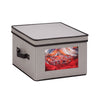Gray/Black Window Dinnerware Storage Box (12" x 12")