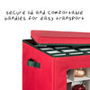 Secure lid and comfortable handles for easy transport
