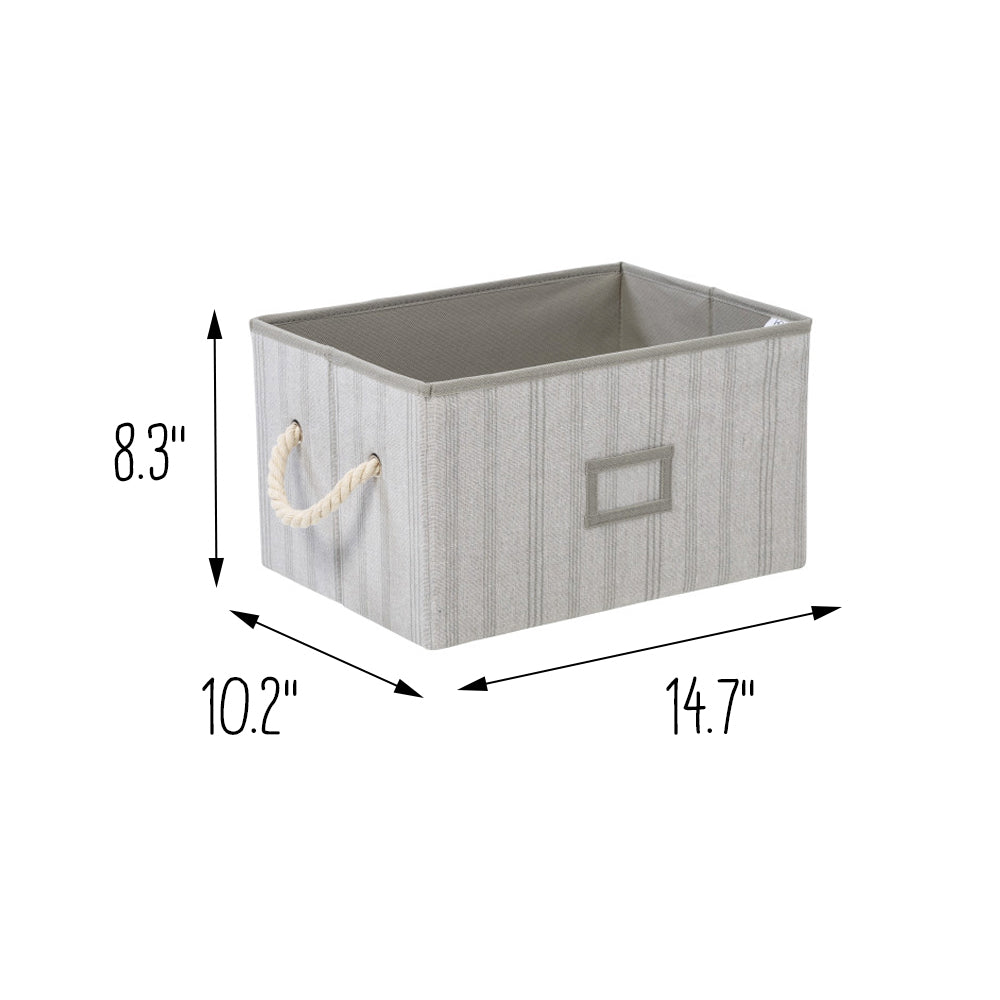 2-Pack White Storage Bin with Bamboo Lid, Medium  White storage, Plastic  storage bins, Storage bin