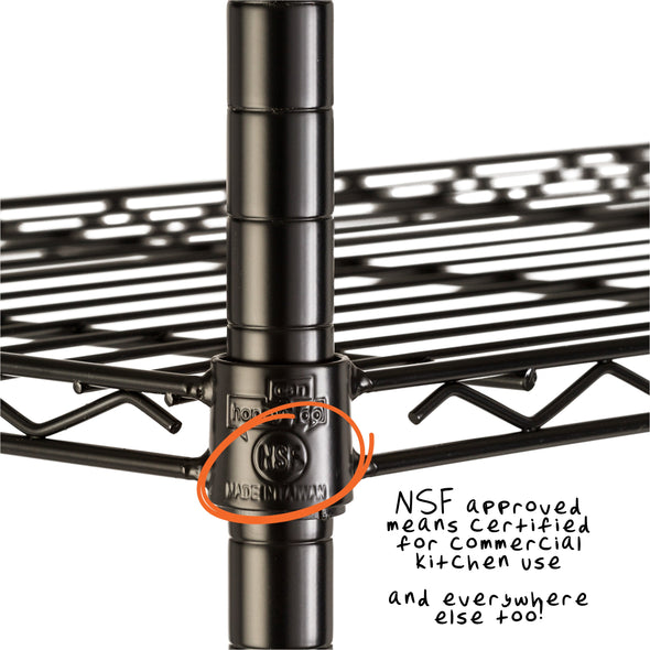 NSF-certified: approved for commercial grade kitchen use
