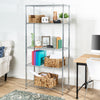 This shelving unit's utility defines its clean, timeless, and functional design