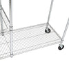 Contemporary chrome finish and sturdy steel frame