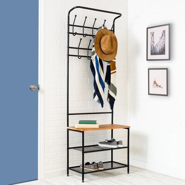 Perfect storage solution to declutter an entryway