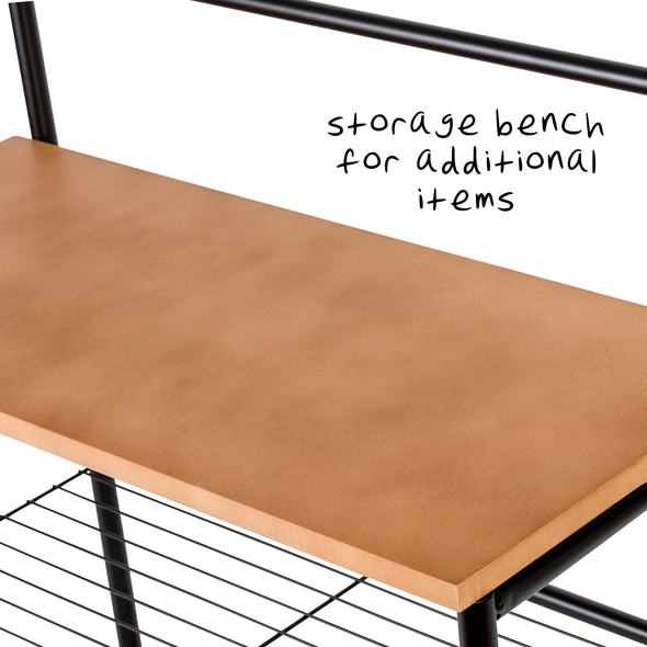 Storage bench for additional items
