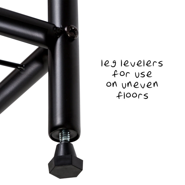 Leg levelers for use on uneven floors