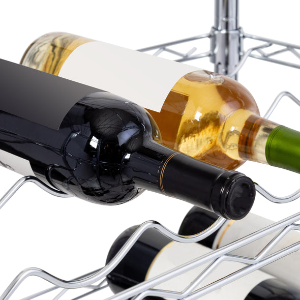 Chrome 4-Tier 24-Bottle Wine Rack