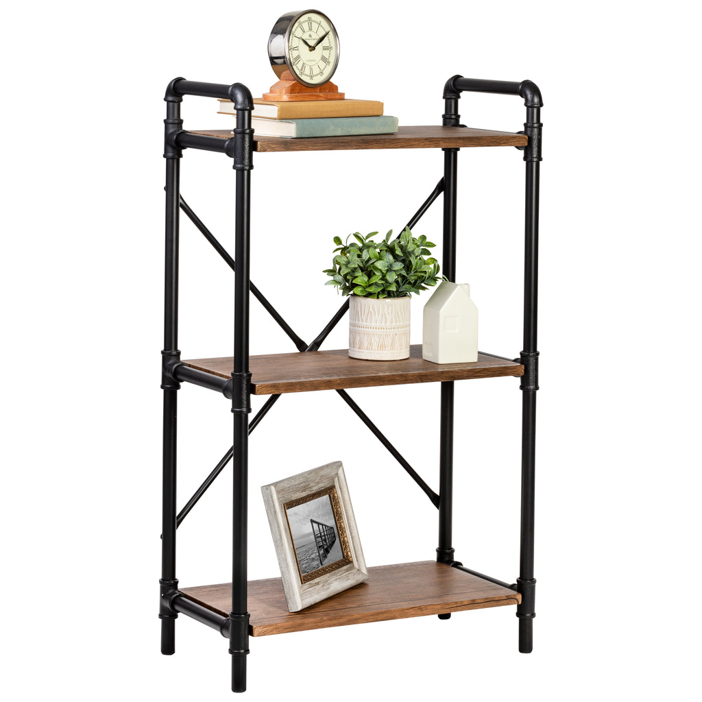 Honey-Can-Do 4-Tier Industrial Rolling Bookshelf With  - Best Buy