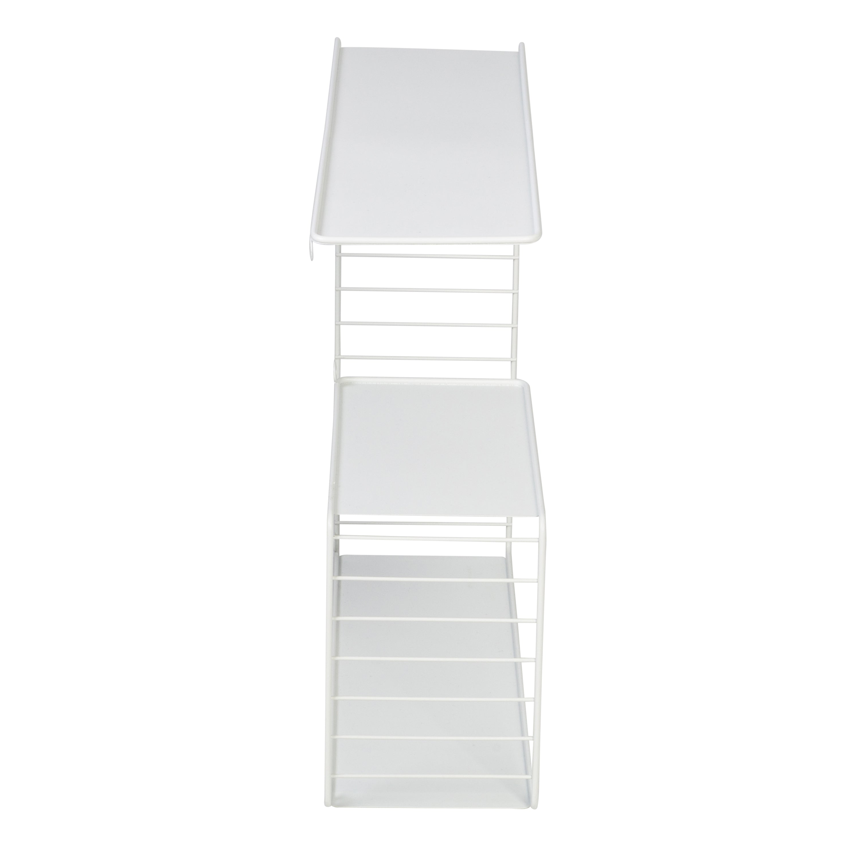 Honey-Can-Do - 3-Tier Wood and Metal Small Shelf - White