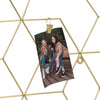 Gold Hanging Photo Display Holder with 10 Clips