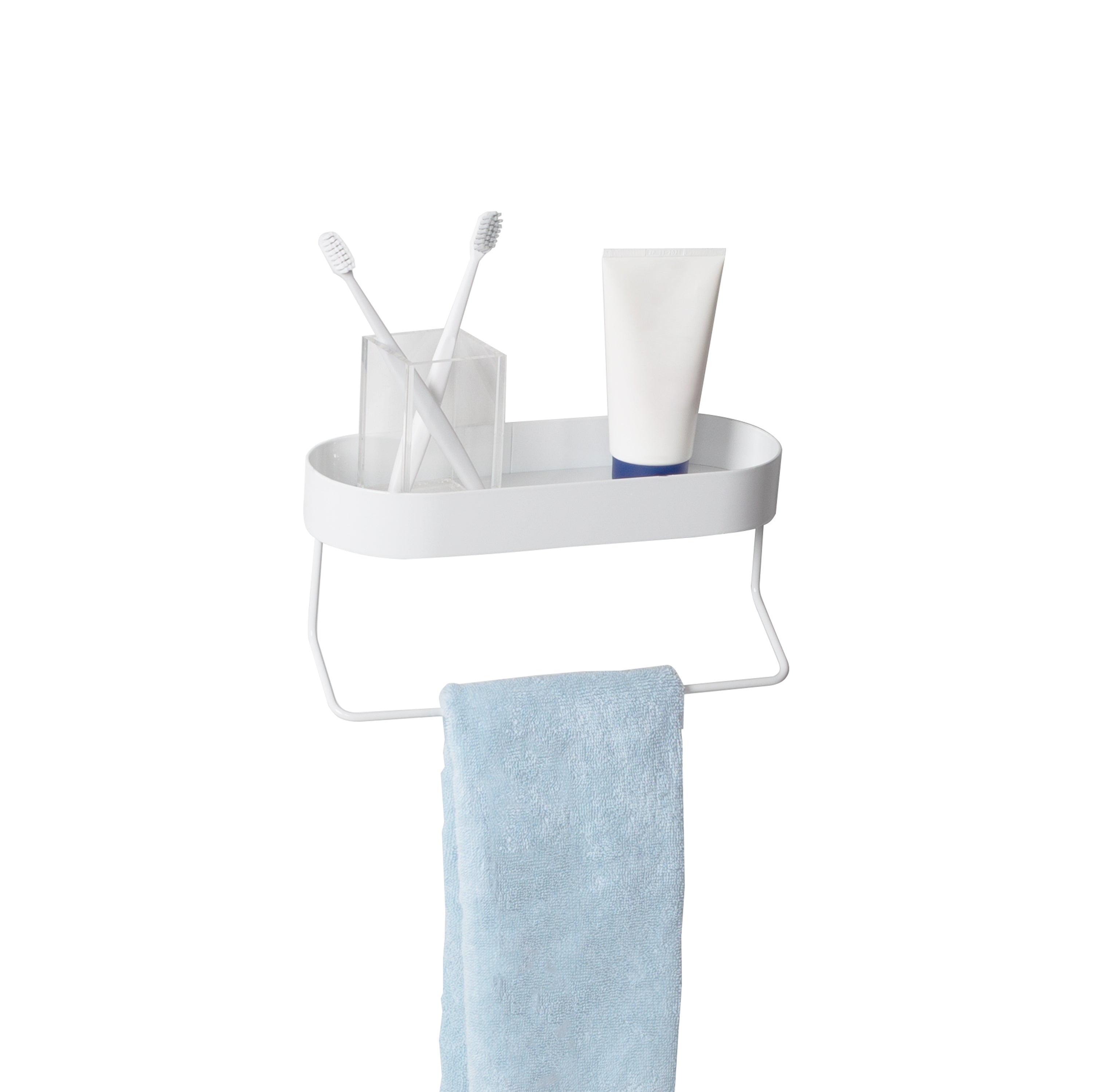 American Olean Bathroom Accessories White 6-Tier Ceramic Wall Mount Bathroom Shelf in Off-White | AO10BA765CC1P